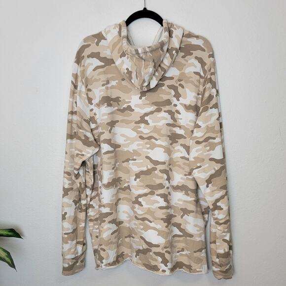 TORRID Active Tan Camo Pullover Hoodie Sweatshirt Cozy Neutral Plus Size 3X - Picture 10 of 15